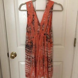 Pink, Grey, and white multi color dress.